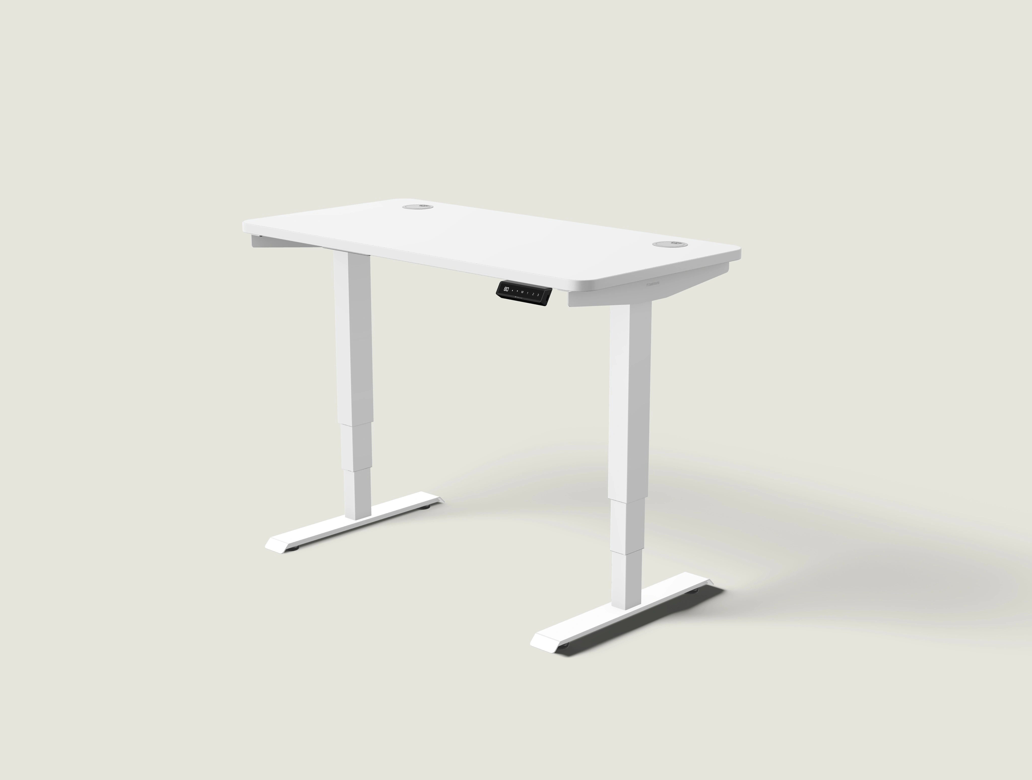 White height-adjustable standing desks | Desktronic