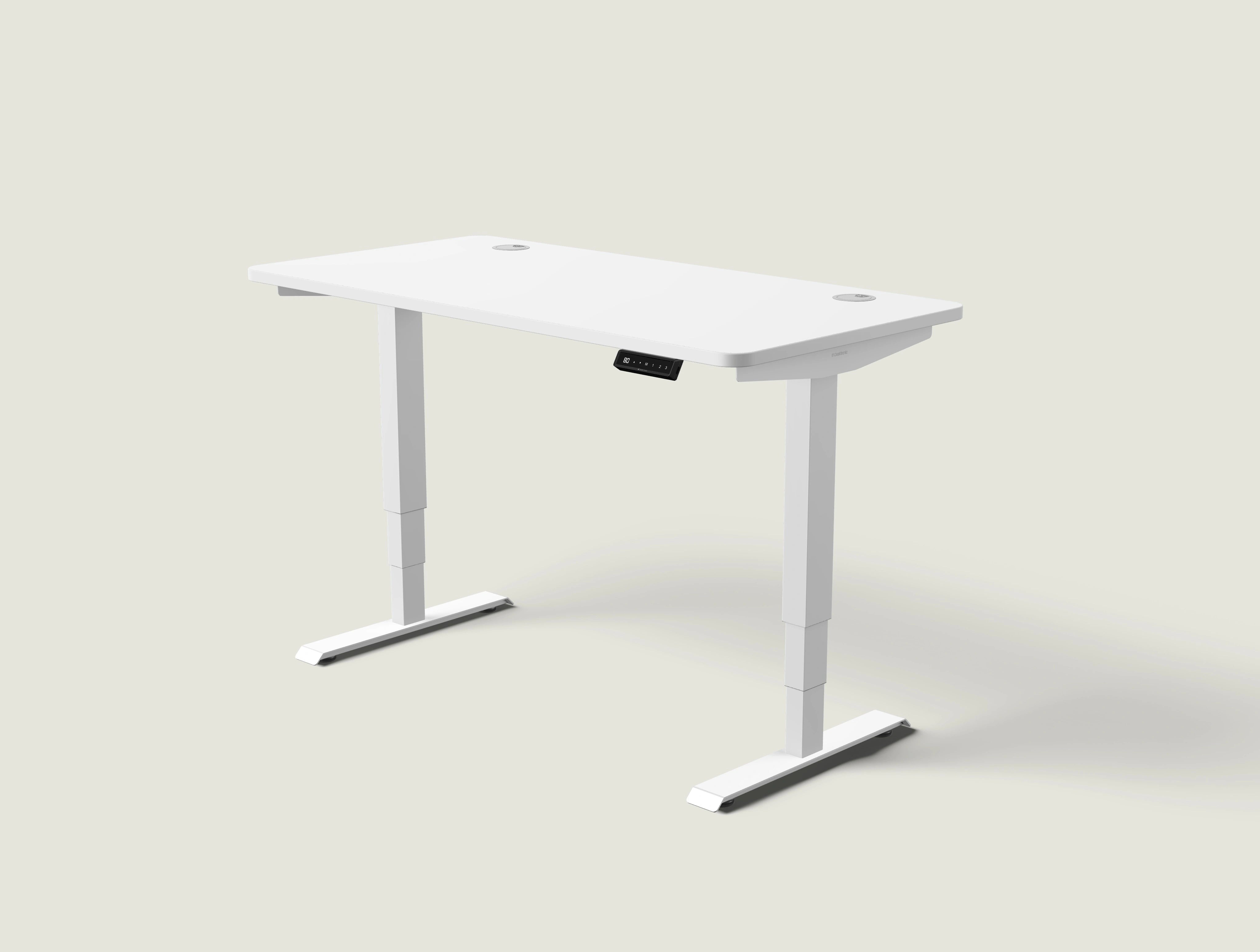 White height-adjustable standing desks | Desktronic