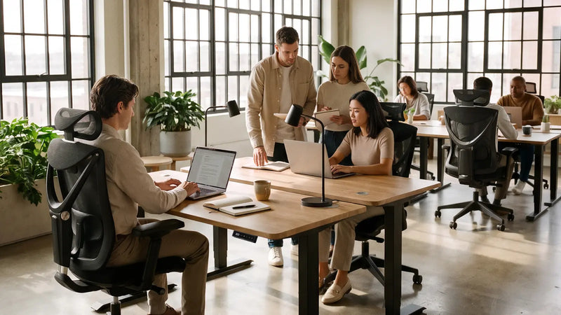 What distance should you keep between desks?