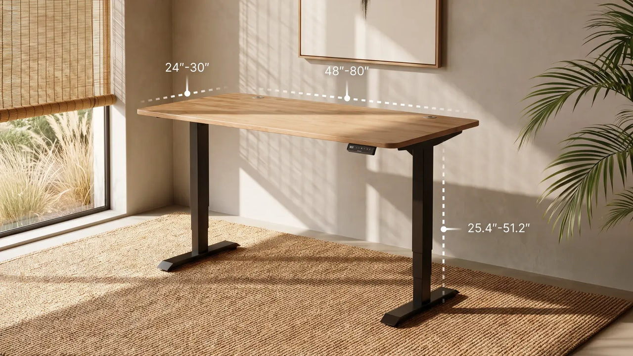 What size of the standing desk do you need? Our size guide